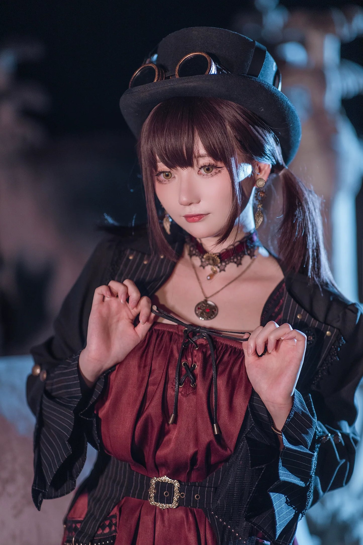 (BFM)Mr. Yi's Steam Continent~Gothic Lolita Cardigan Long Sleeve Black Short Jacket
