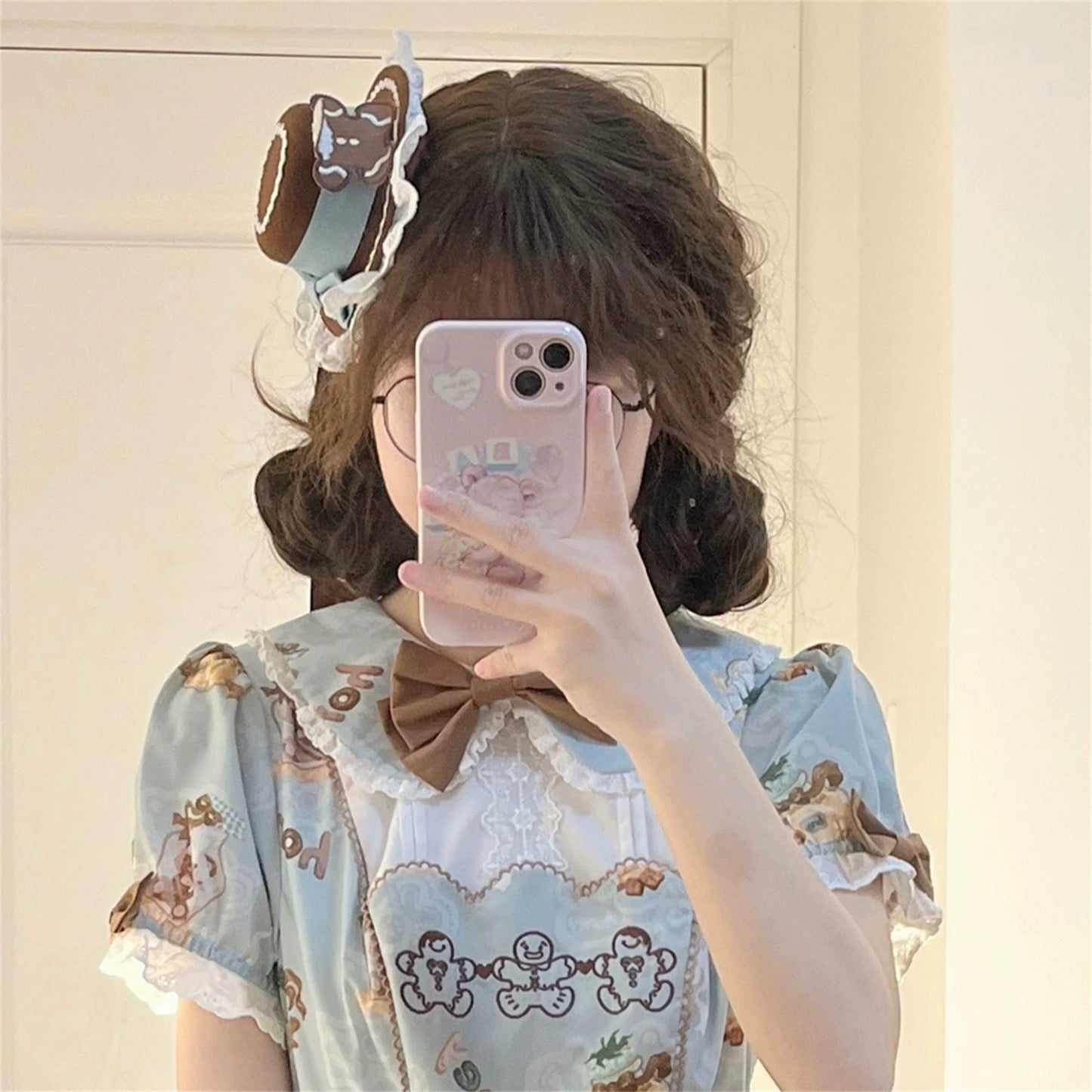 Babyblue~Bear Honey~Sweet Lolita Accessory Gingerbread Man Design