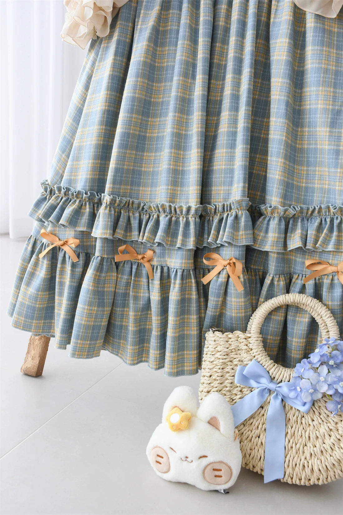 EESSILY~Green Fairy Tales~Classic Lolita Plaid JSK Plus Size Lolita Dress