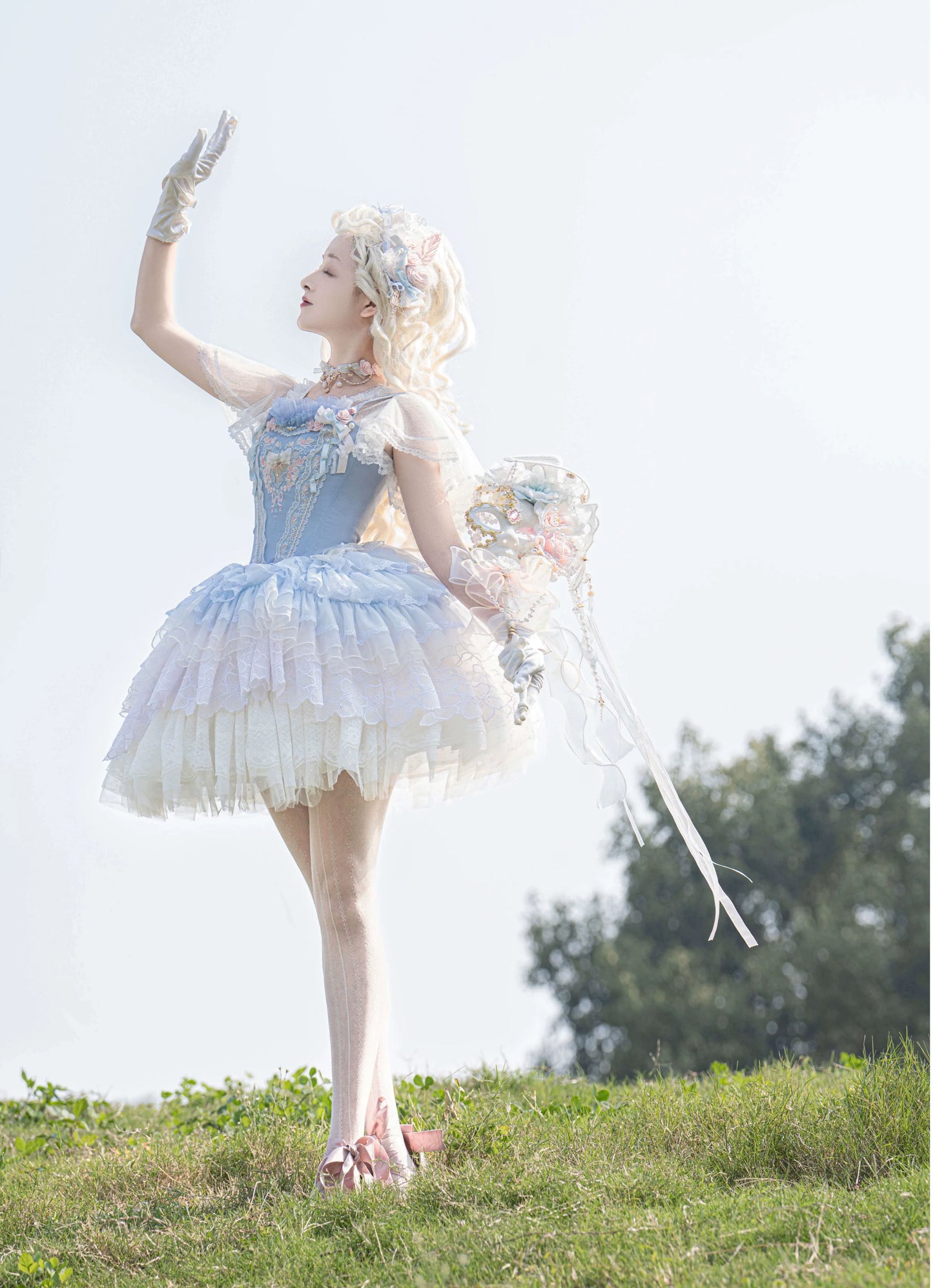 (BFM)Garden Cat~Dreamy Dance Gorgeous Lolita JSK and SK