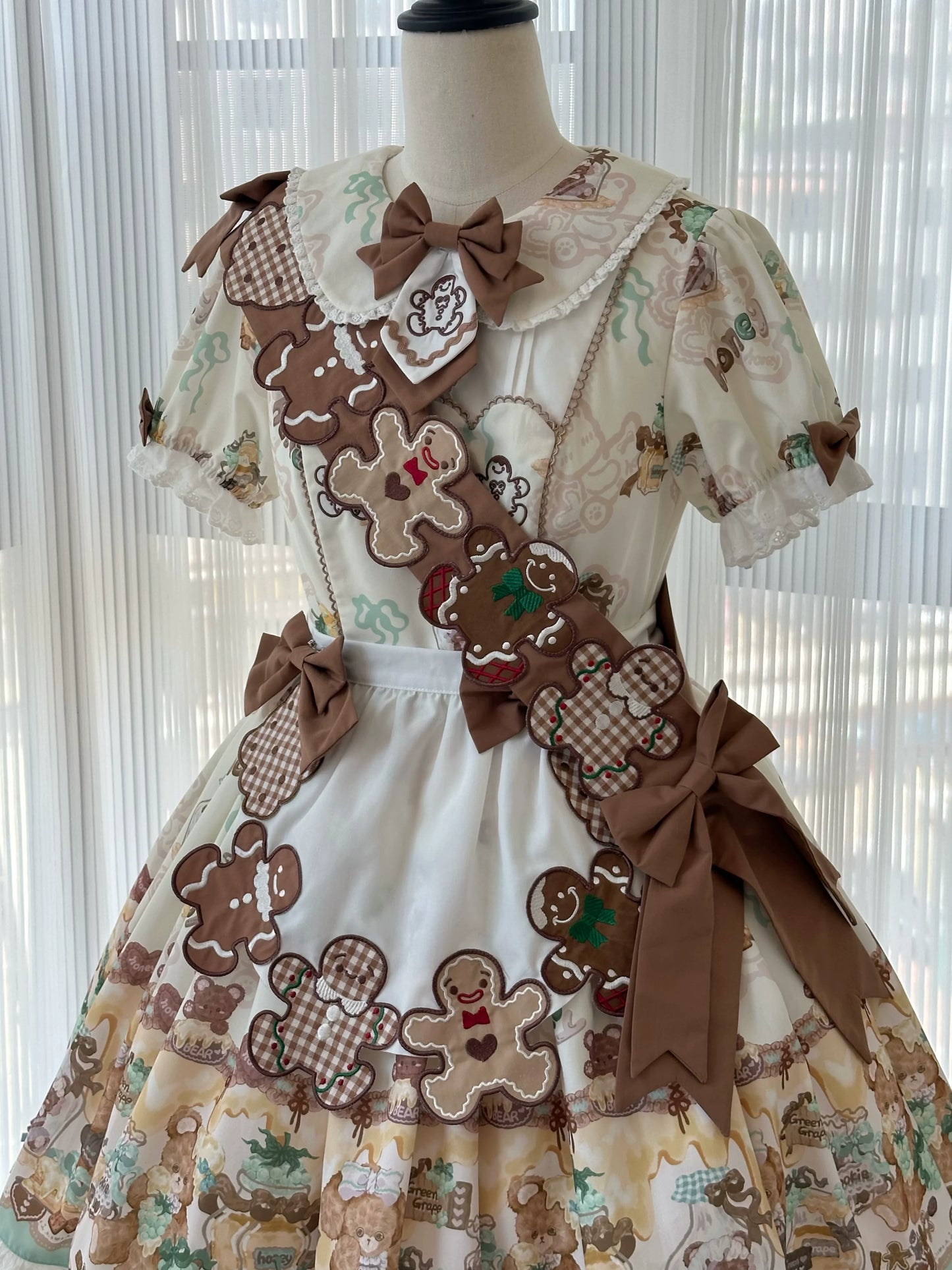 Babyblue~Bear Honey~Sweet Lolita Accessory Gingerbread Man Design