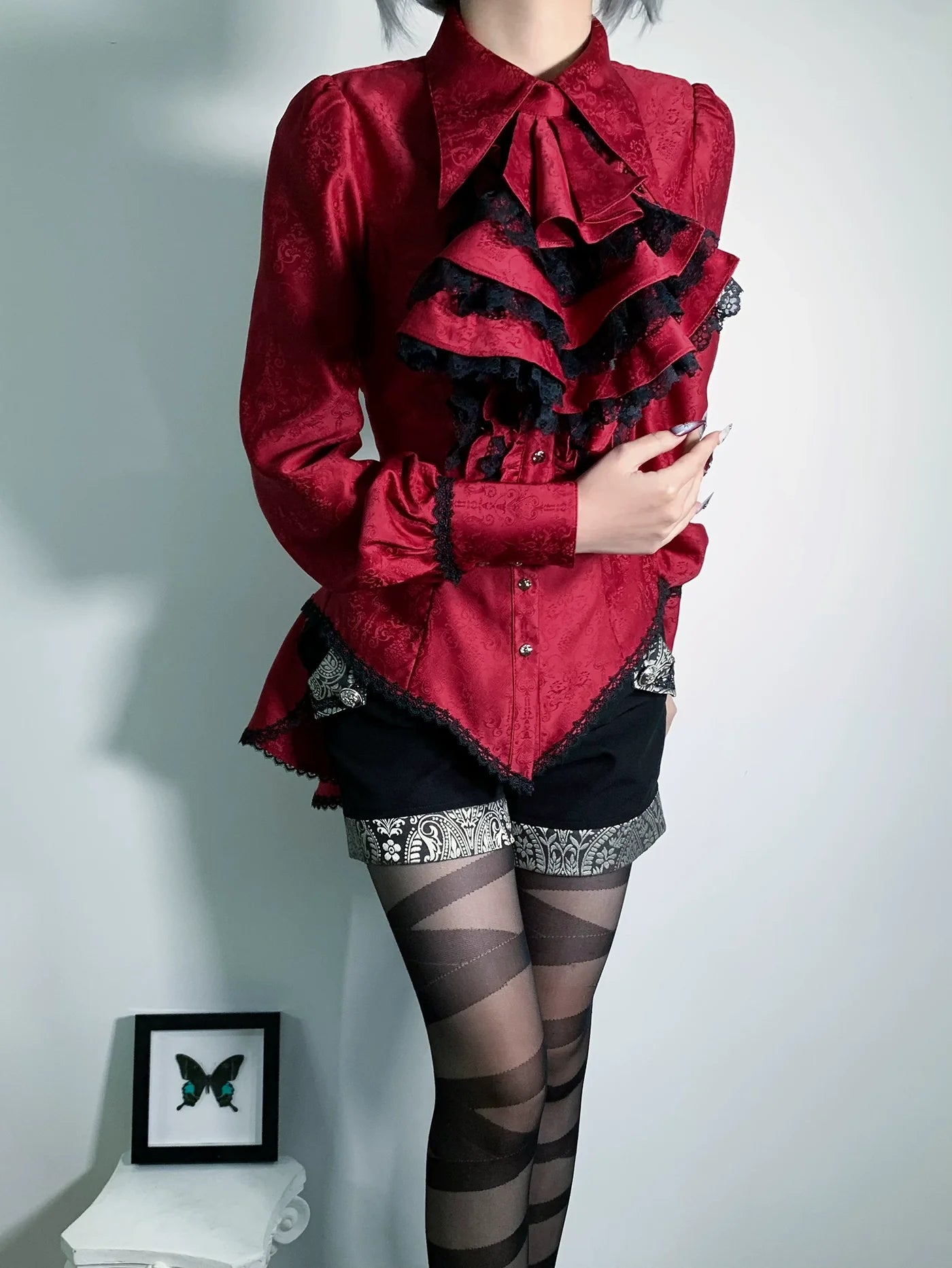 Little Dipper~Cold Rice~Ouji Lolita Jabot Tiered Jabot with Lace