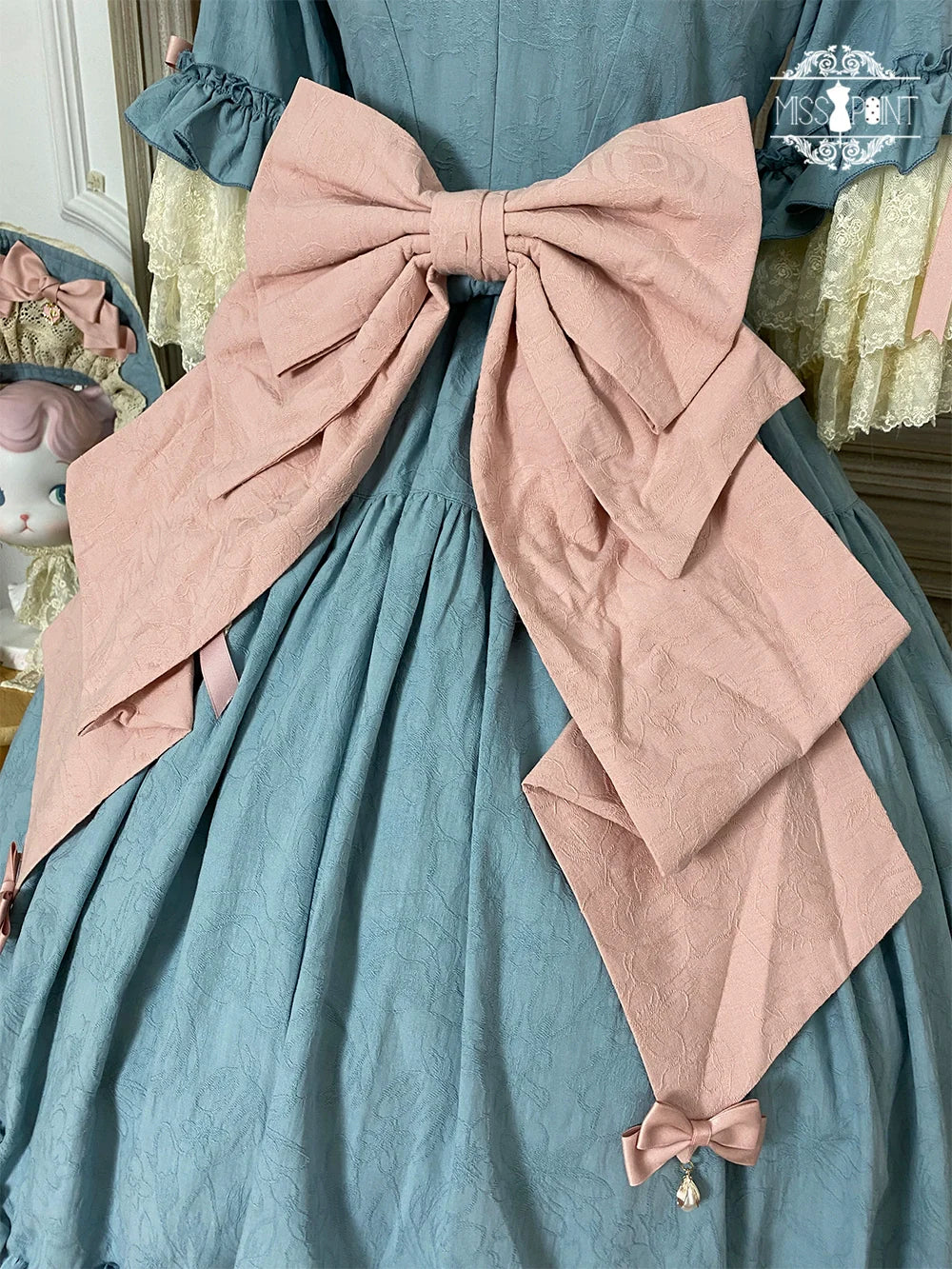 Miss Point~Lilyka Garden~Classic Lolita OP Dress Elegant Floral Wall Princess Sleeve