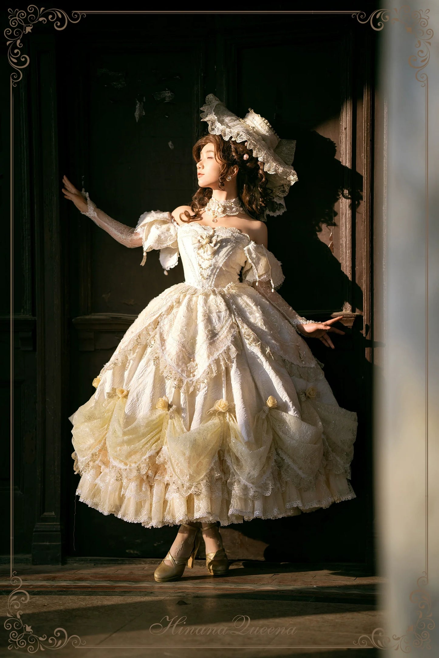 Hinana Queena~With Belle~Bridal Wedding Lolita OP Dress Available for Custom Size