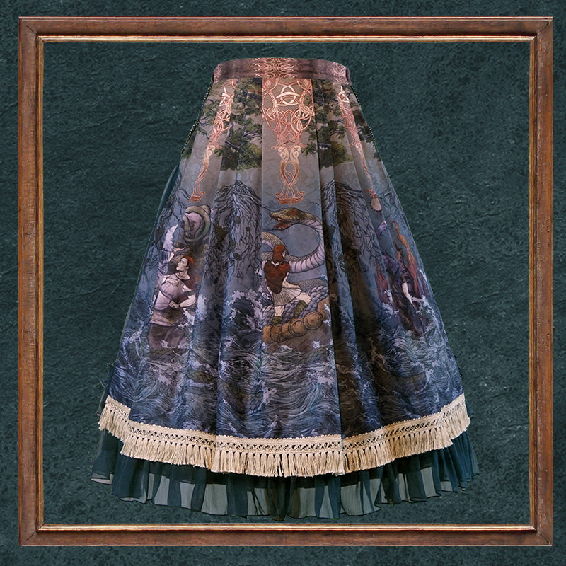 (BFM)FunCcino~Ragnarok~Nordic Style Loki Lolita JSK SK Dress