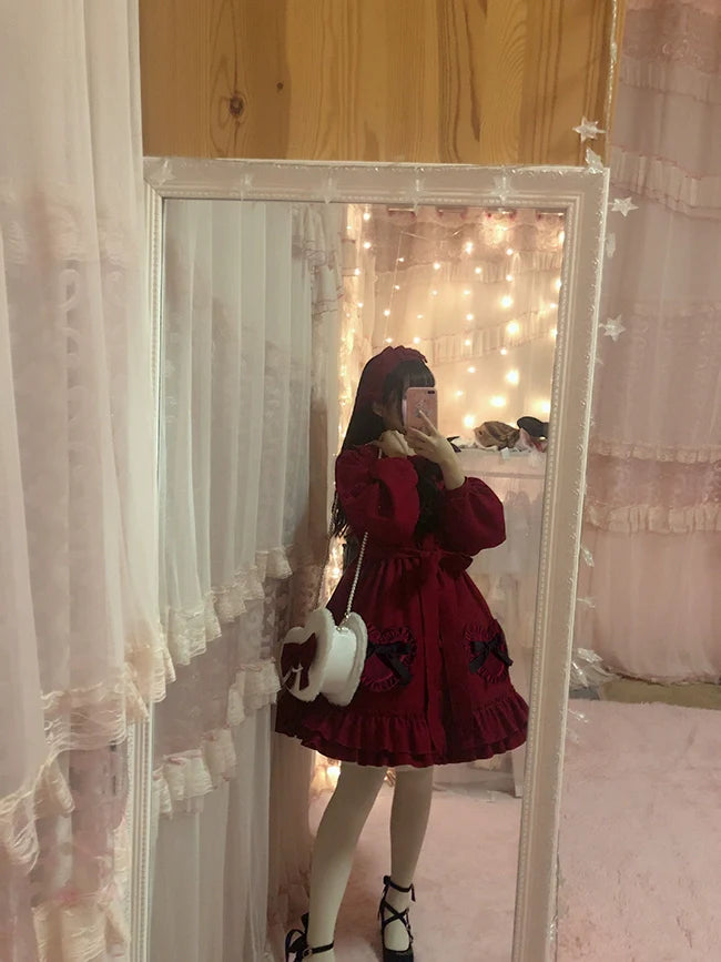 Dawn and Morning~Winter Lolita Coat Lovely Lolita Wool Coat Dress