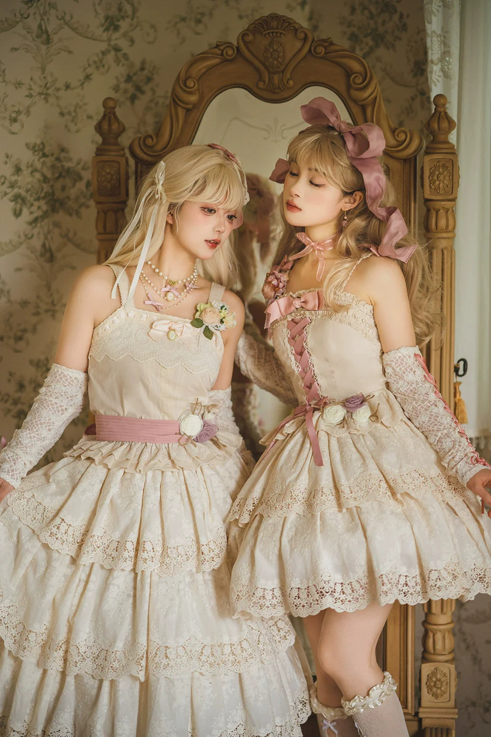 Miss Point~Forest Waltz~Classic Lolita Tiered Skirt Multi-layer Embroidered SK