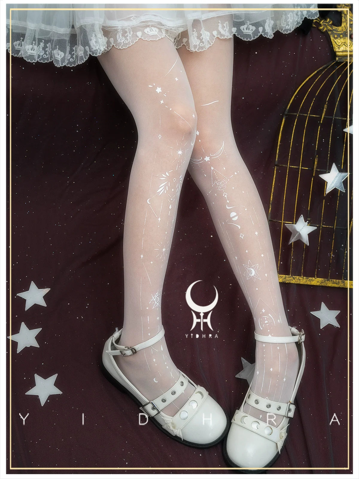Yidhra~Starry~Constellation Printed Lolita Pantyhose 20D Tights