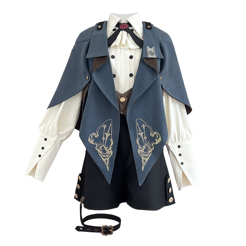 Designer's Gift~Narrative Poem~Ouji Lolita Shorts Suit with Shirt Cape and Vest