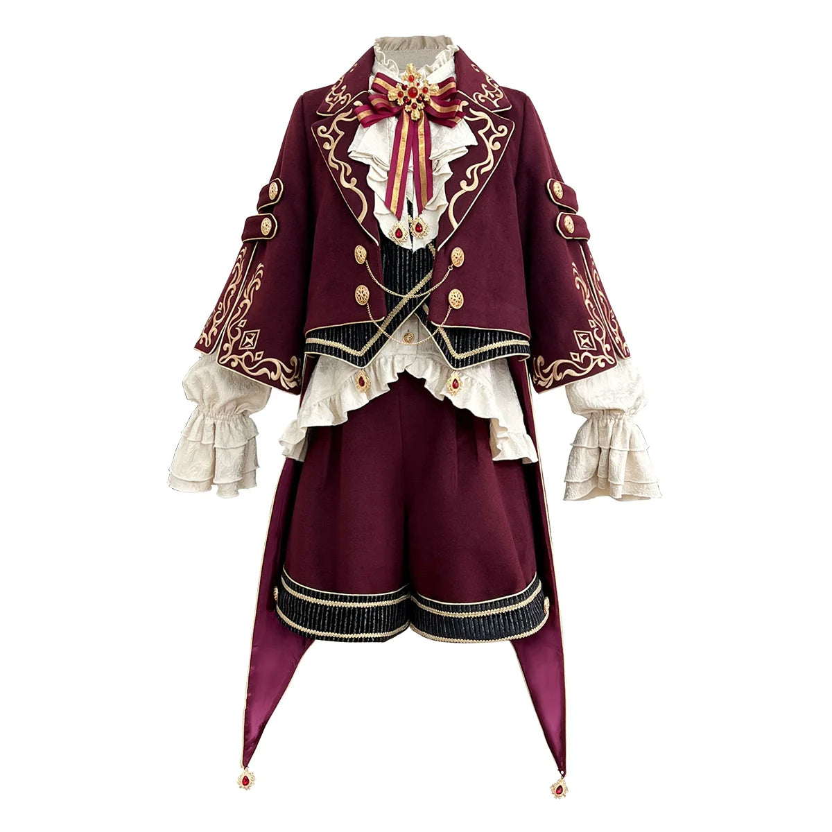 Letters from Unknown Star~Heir~Ouji Lolita Shorts Set Military Prince Lolita Coat and Blouse