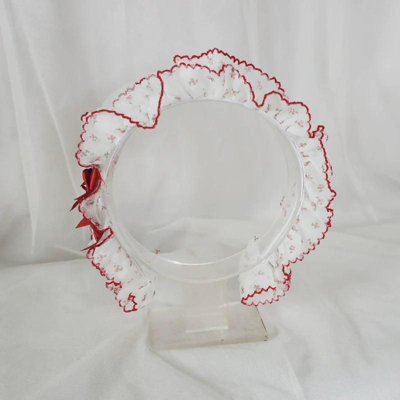 MaoJiang Handmade~Sweet Lolita Headdress Ruffled Design Lolita KC