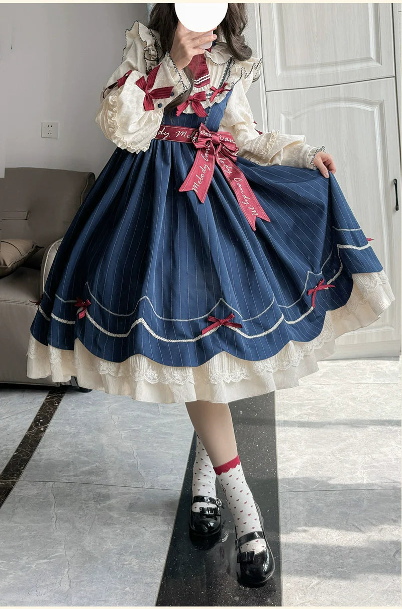 Buling Moon~Sweetheart Puppet~Retro Lolita OP Elegant Daily Lolita Dress
