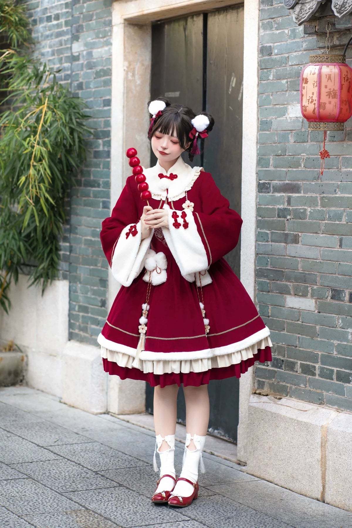 Your Princess~Qi Lolita JSK Suit New Year Lolita Bolero and Dress