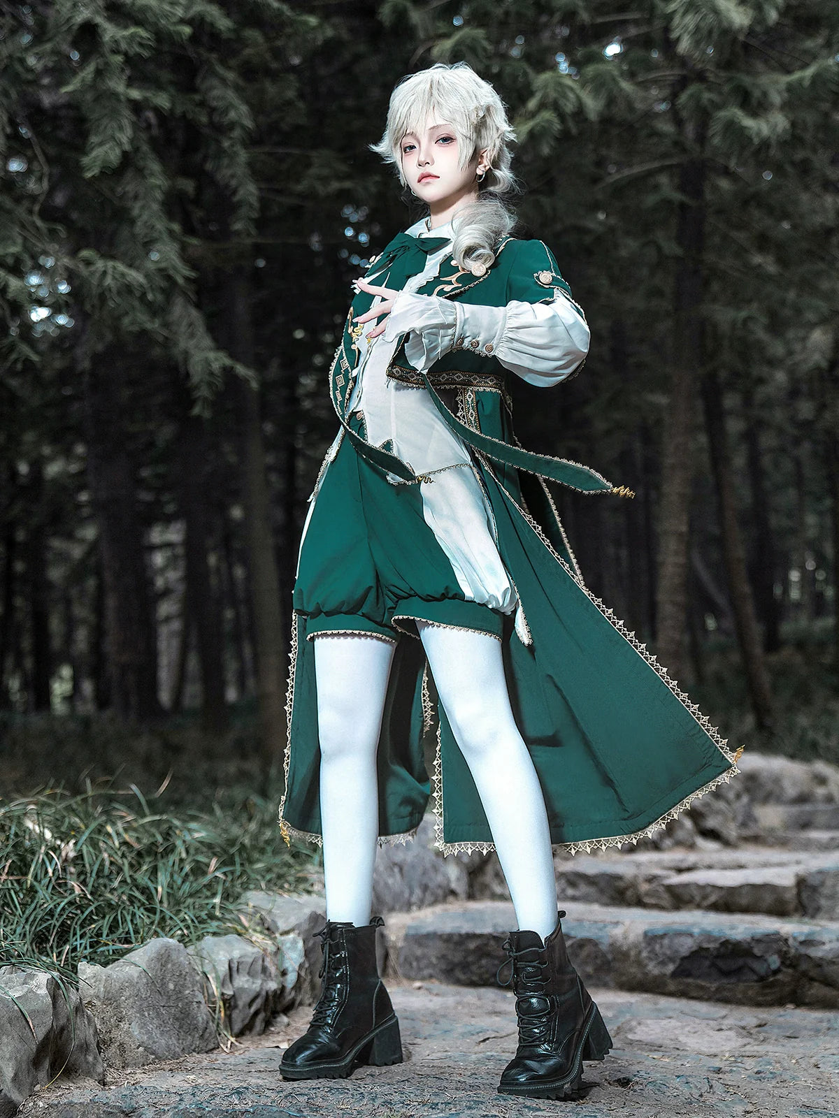 Letters from Unknown Star~Divine Envoy~Ouji Lolita Shorts Suit Military Lolita Coat and Shirt