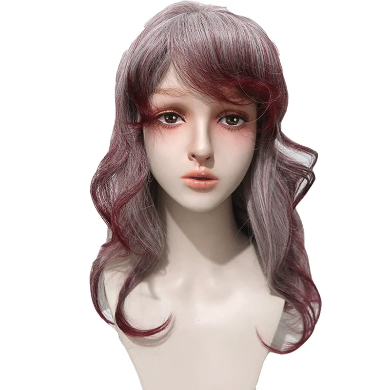 CastleToo~Moonlit Blooms~Gothic Lolita Wig Gradient Wine Red Texturizing Lolita Wig