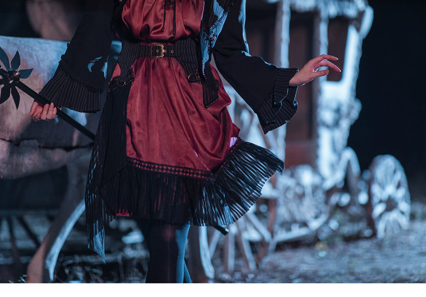 (BFM)Mr. Yi's Steam Continent~Gothic Lolita Cardigan Long Sleeve Black Short Jacket