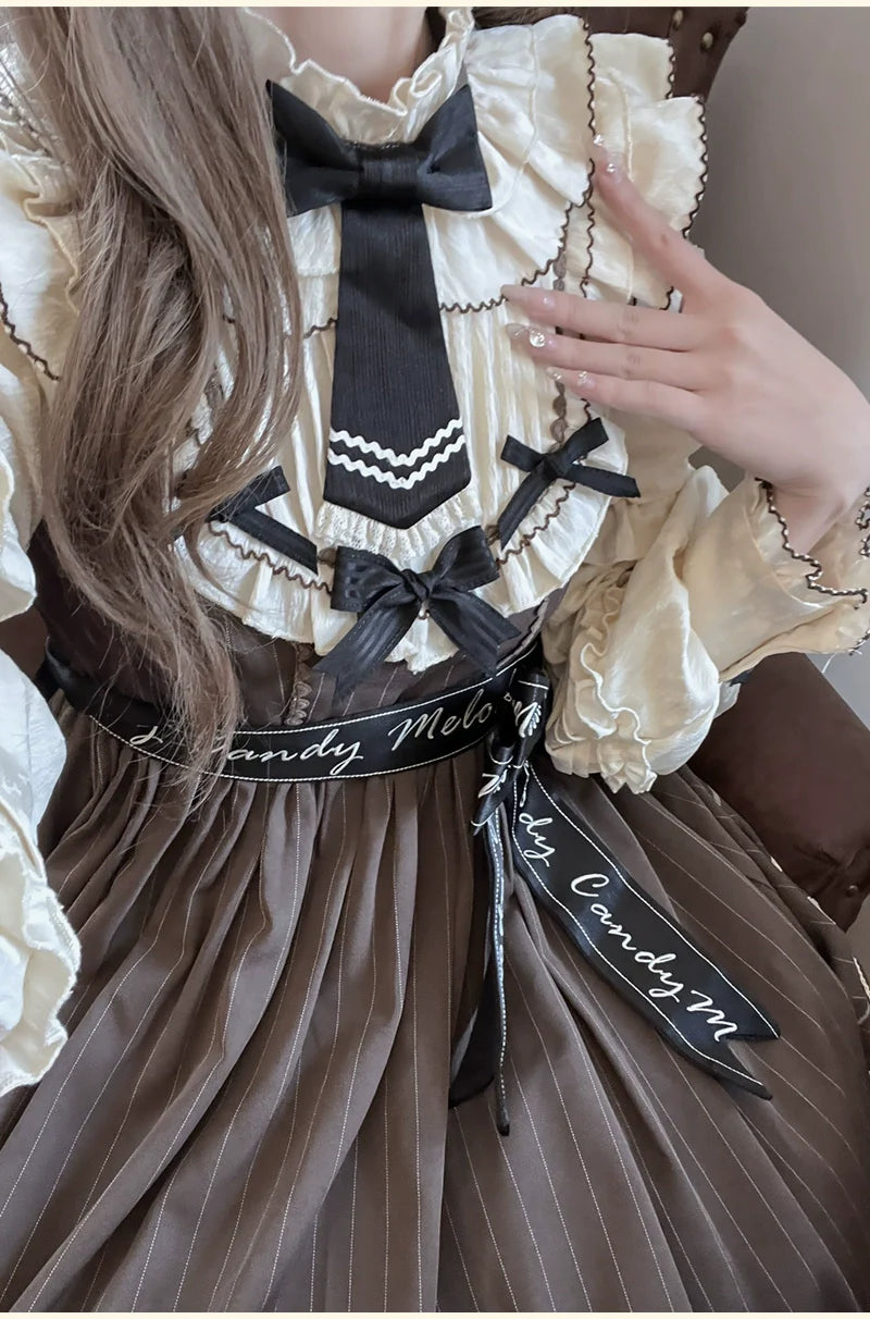 Buling Moon~Sweetheart Puppet~Retro Lolita OP Elegant Daily Lolita Dress