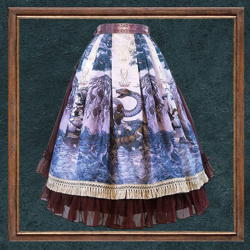 (BFM)FunCcino~Ragnarok~Nordic Style Loki Lolita JSK SK Dress