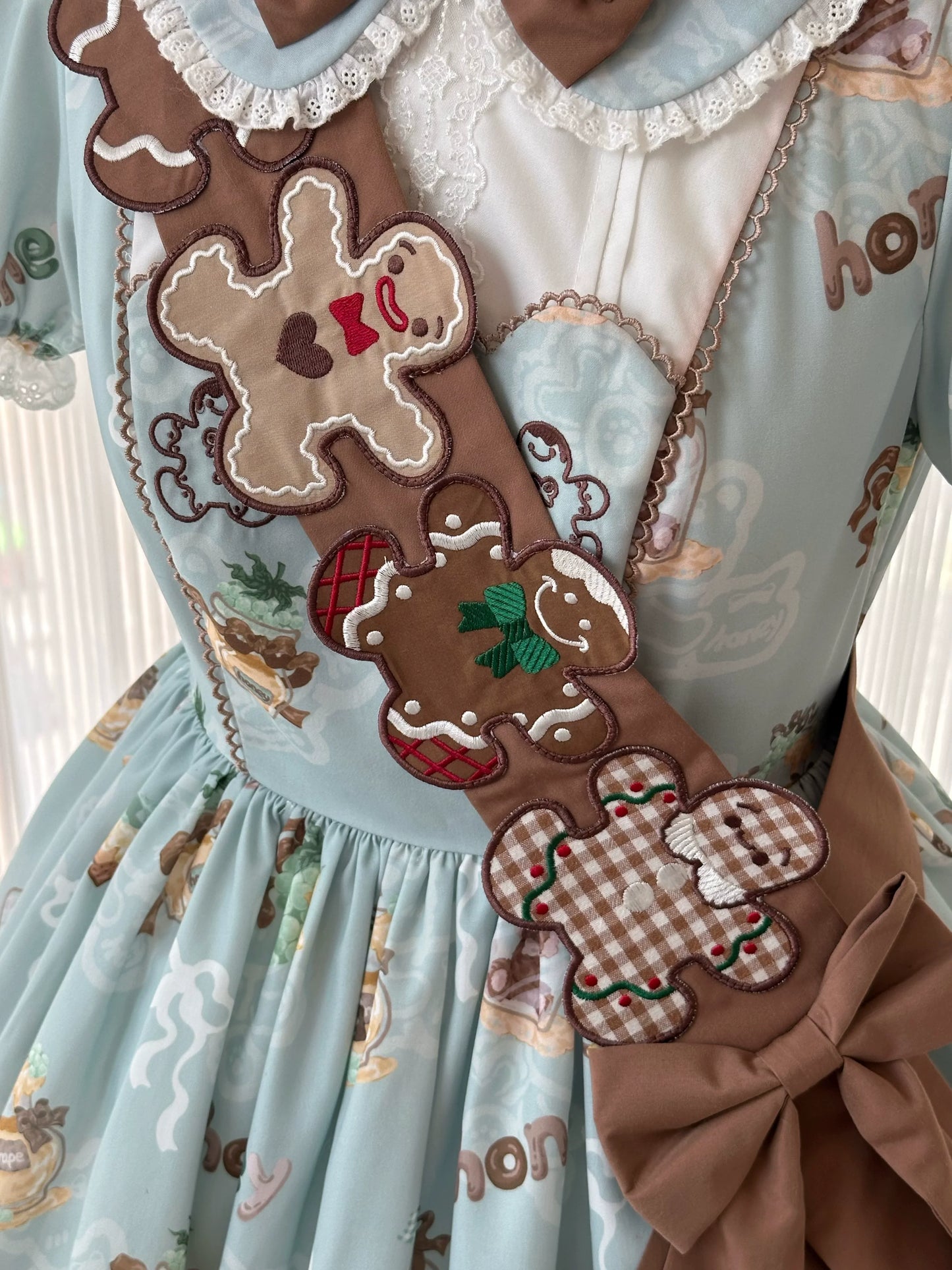 Babyblue~Bear Honey~Sweet Lolita Accessory Gingerbread Man Design