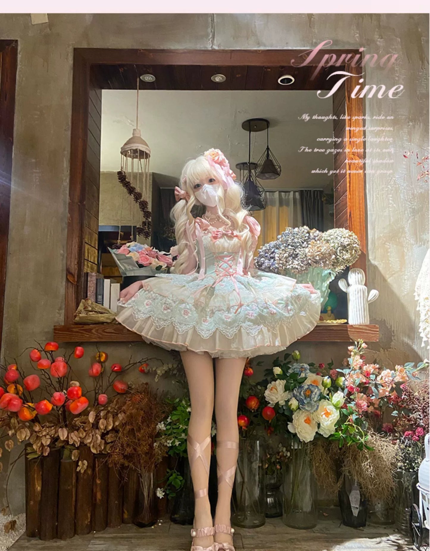 Sakurahime~Sweet Lolita JSK Princess Lolita Dress and Lovely Accessory