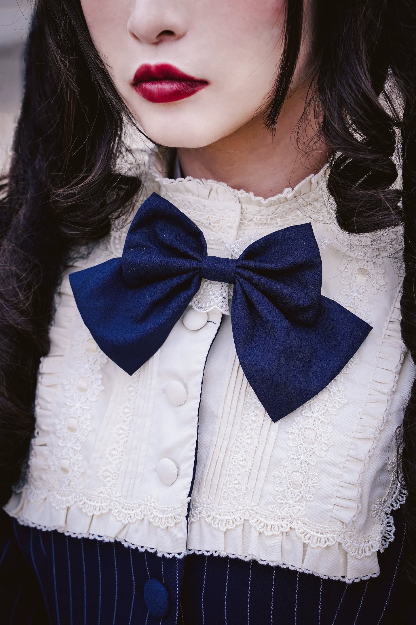 Strawberry Witch~Daily Lolita Coat Sherlock Style Lolita Coat Striped OP