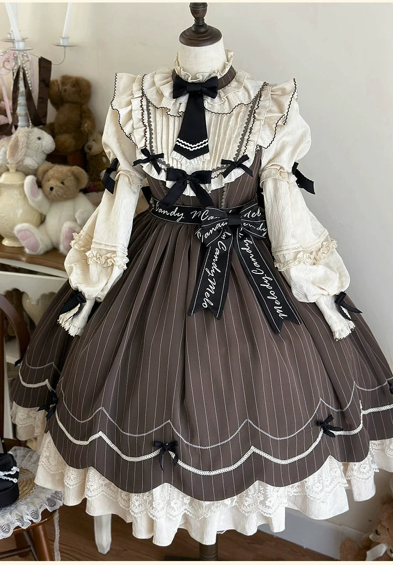Buling Moon~Sweetheart Puppet~Retro Lolita OP Elegant Daily Lolita Dress