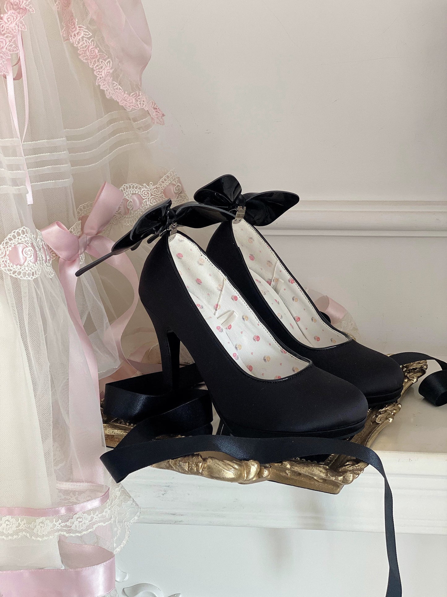 Pure Tea For Dream~Butterfly Specimen~Ballet Style Lolita Shoes Elegant Platform Lolita Heels
