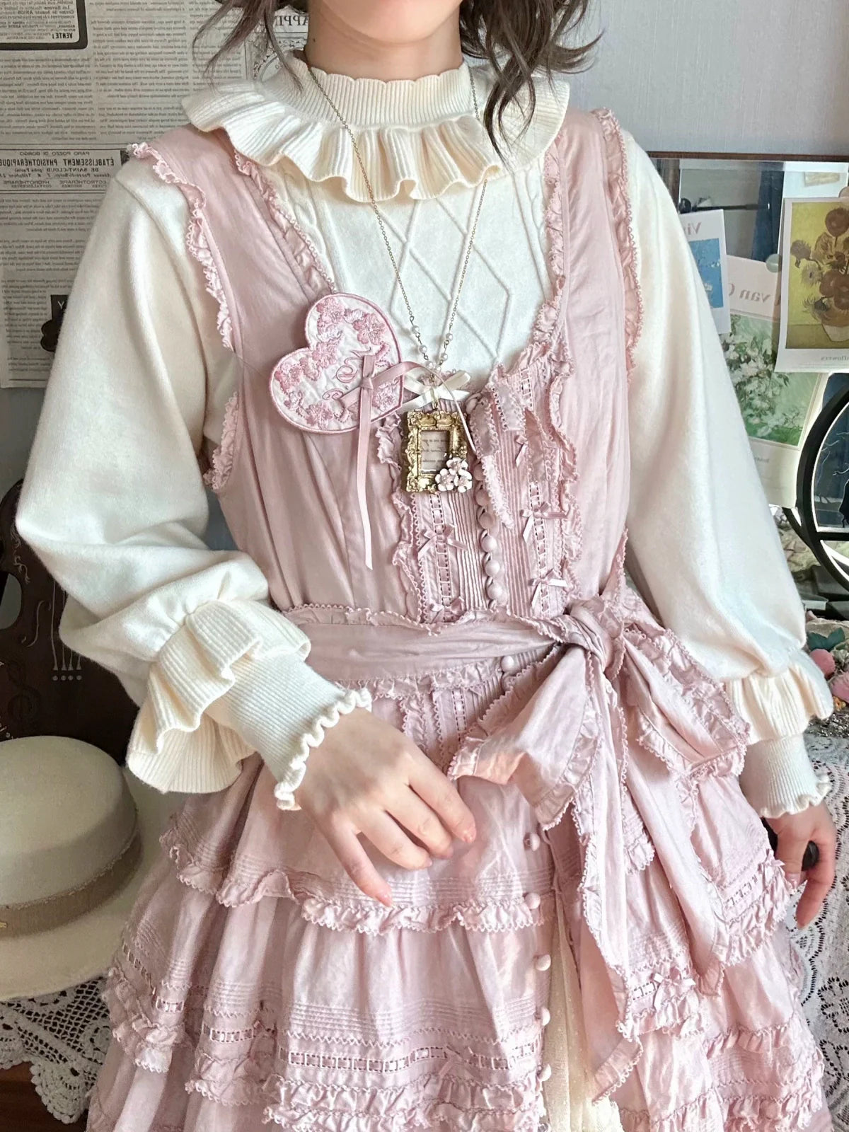 Forest Fluorescent Carps~Sweet Lolita Sweater Autumn and Winter Lolita Inner Wear