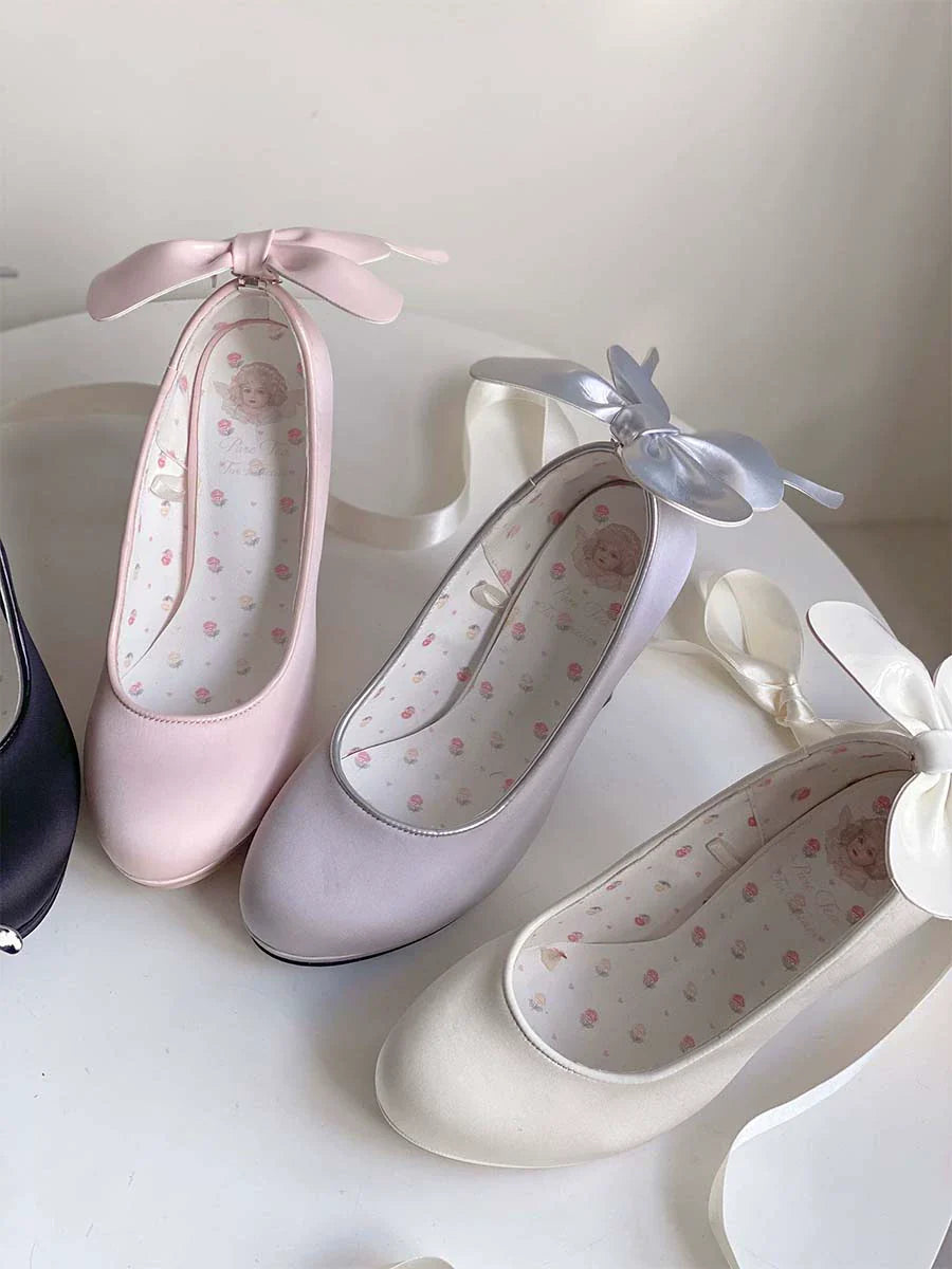 Pure Tea For Dream~Butterfly Specimen~Ballet Style Lolita Shoes Elegant Platform Lolita Heels