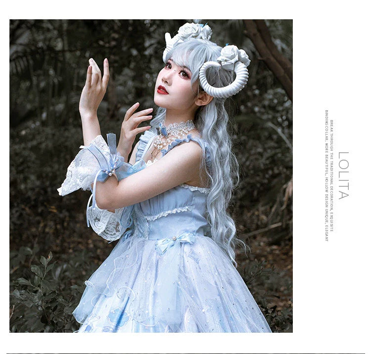 YingLuoFu~Wedding Lolita JSK Suit Printed Classic Lolita Dress