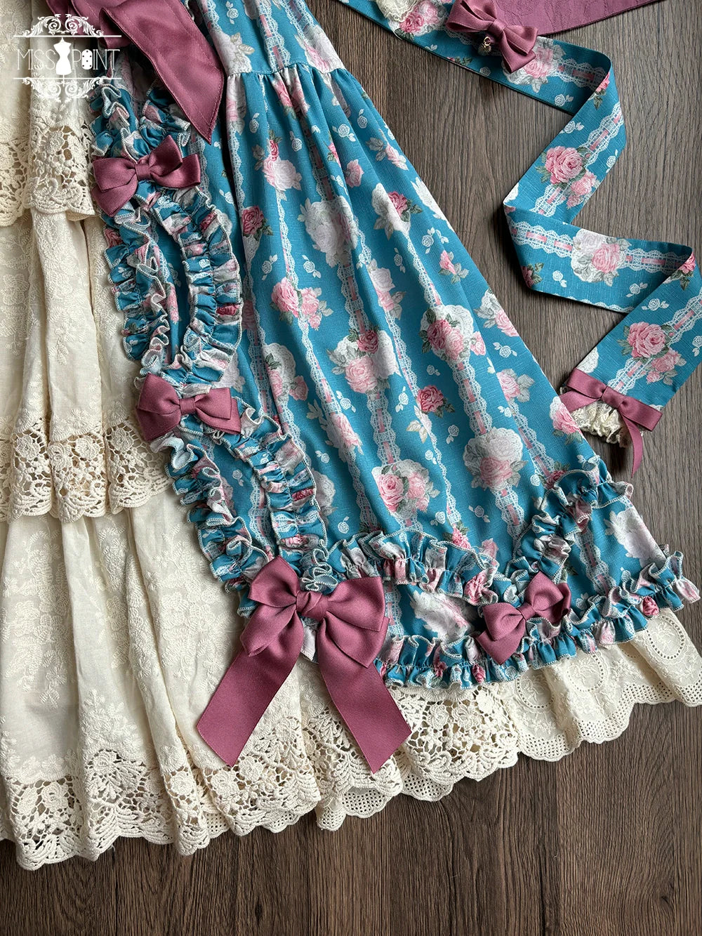 Miss Point~Lilyka Garden~Classic Lolita OP Dress Elegant Floral Wall Princess Sleeve