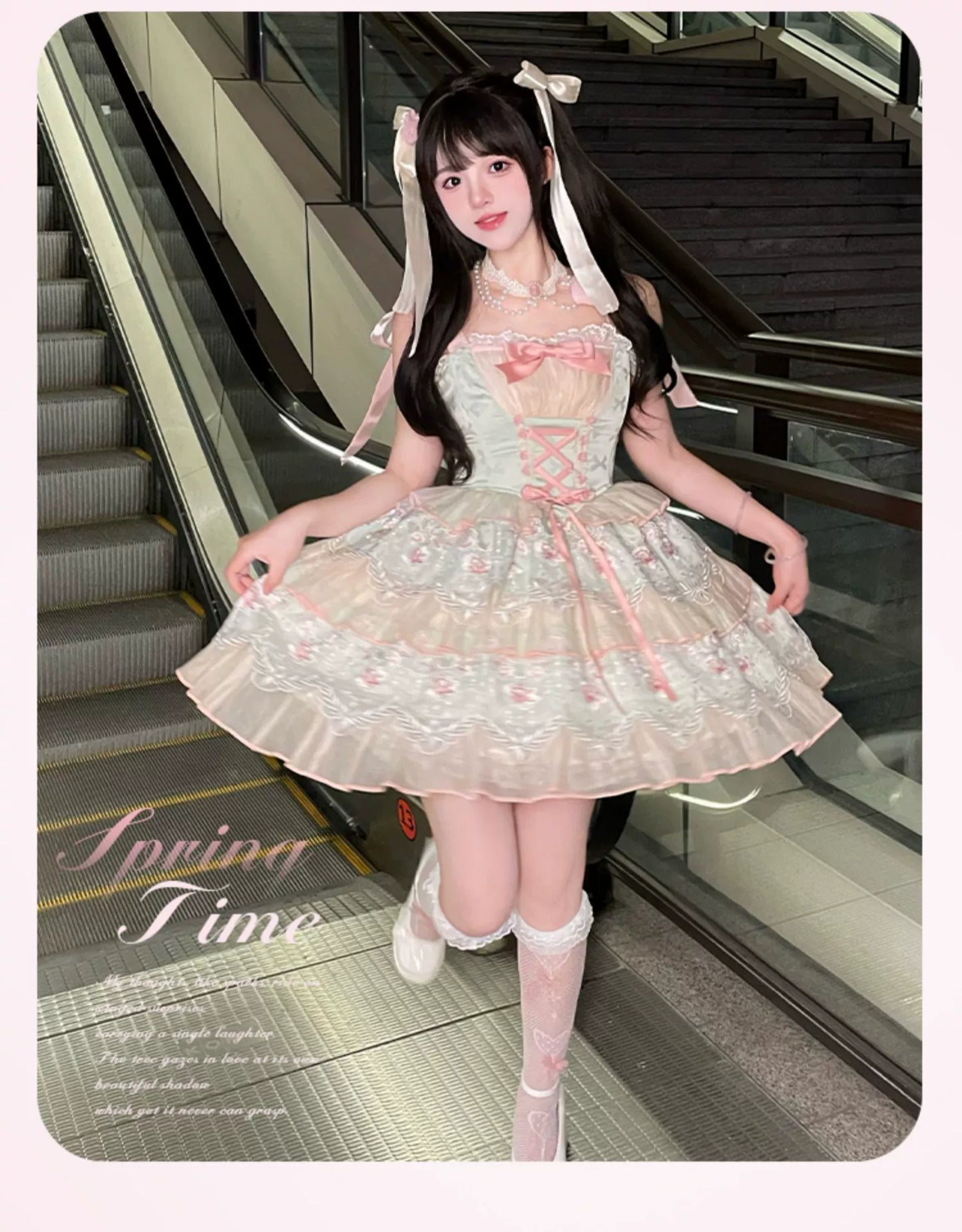Sakurahime~Sweet Lolita JSK Princess Lolita Dress and Lovely Accessory