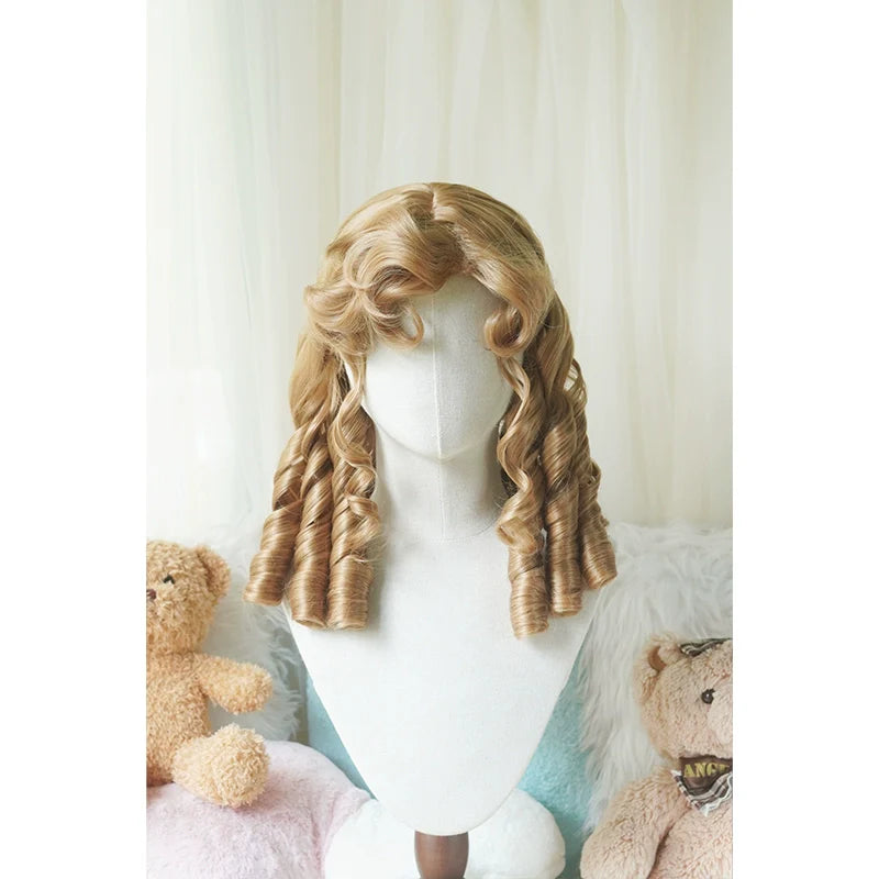 Imperial Tea~Retro Lolita Wig Short Roman Curl Hairpiece