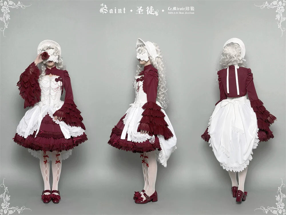 LeMiroir~Saint~Gothic Lolita Bolero Skirt Mermaid Dress Corset