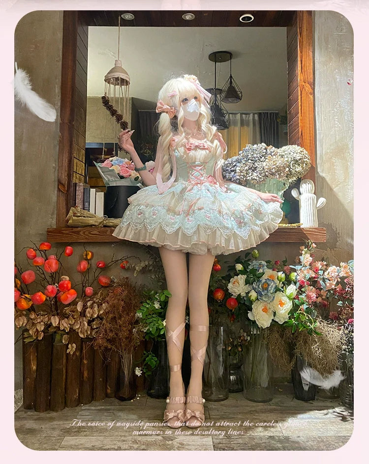 Sakurahime~Sweet Lolita JSK Princess Lolita Dress and Lovely Accessory
