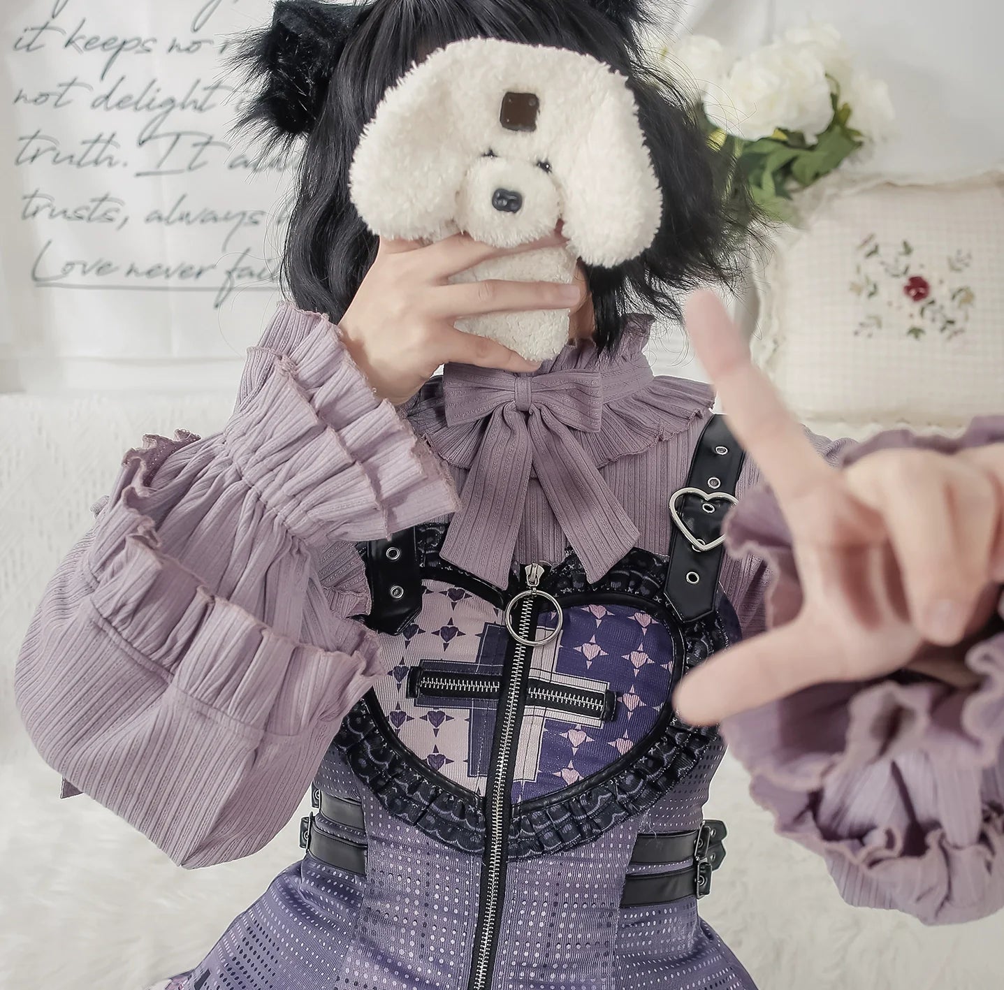 MIST~First Snow~Sweet Lolita Sweater Winter Puff Sleeve Knitting Innerwear