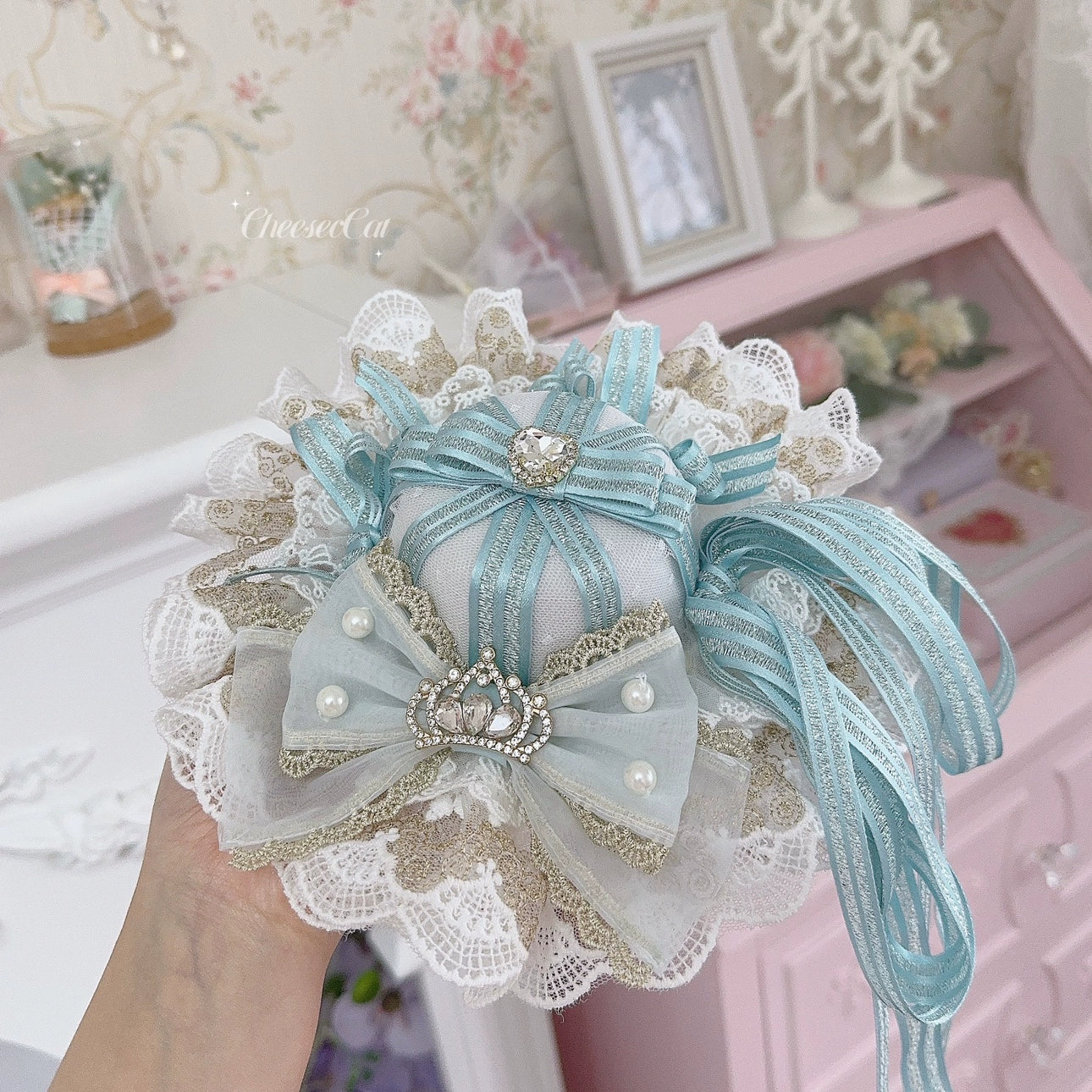 Cheese Cat~Sweet Lolita Cake Top Hat Handmade Lolita Accessory