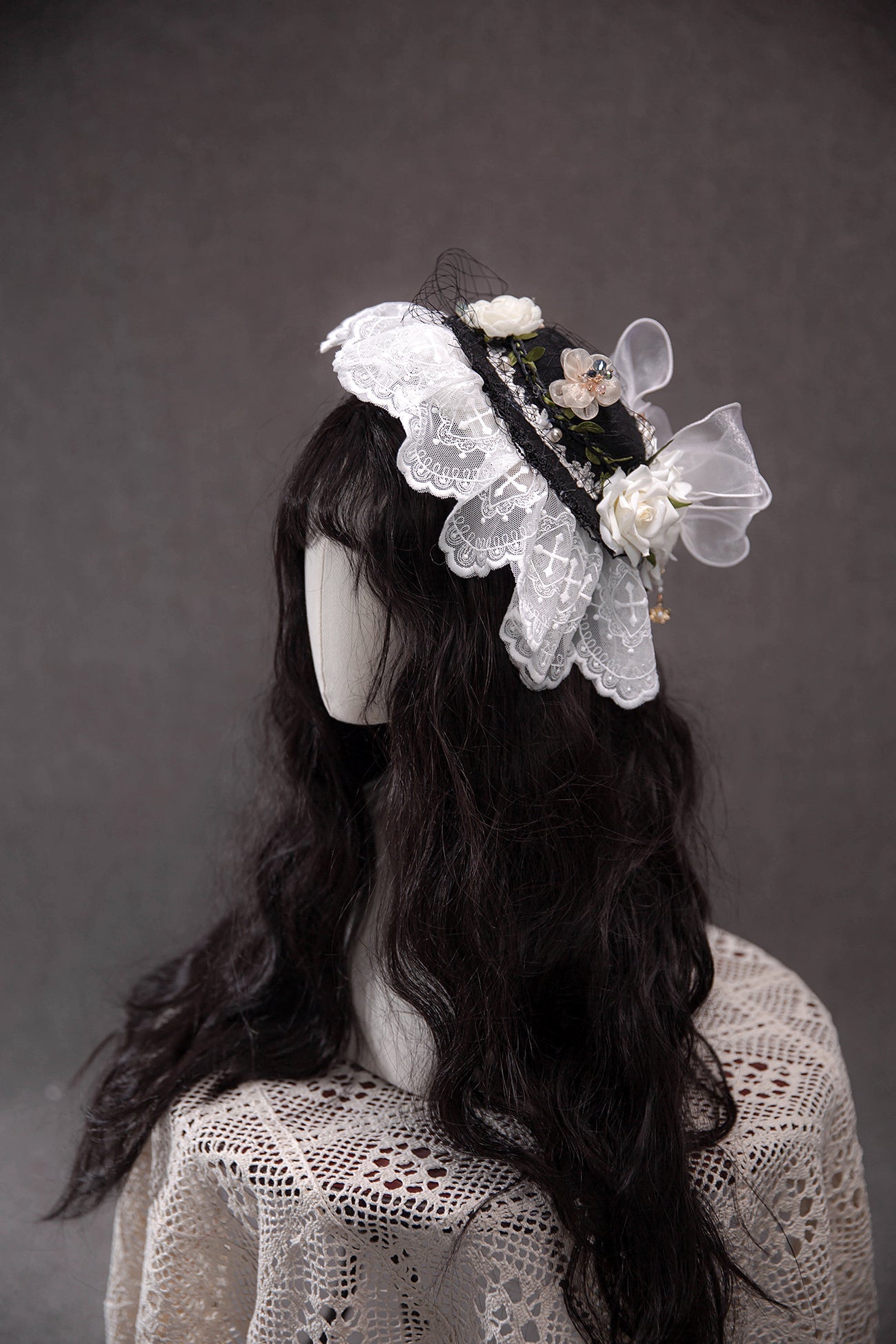 (BFM)Bramble Rose~Rose Deacon~Elegant Lolita Dress Black and White OP