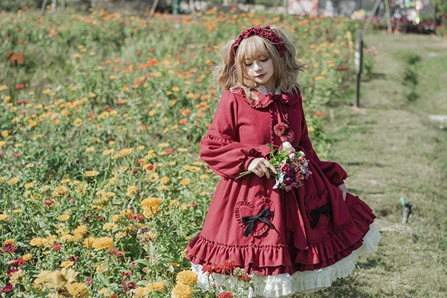 Dawn and Morning~Winter Lolita Coat Lovely Lolita Wool Coat Dress