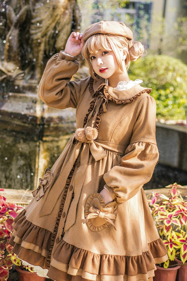 Dawn and Morning~Winter Lolita Coat Lovely Lolita Wool Coat Dress