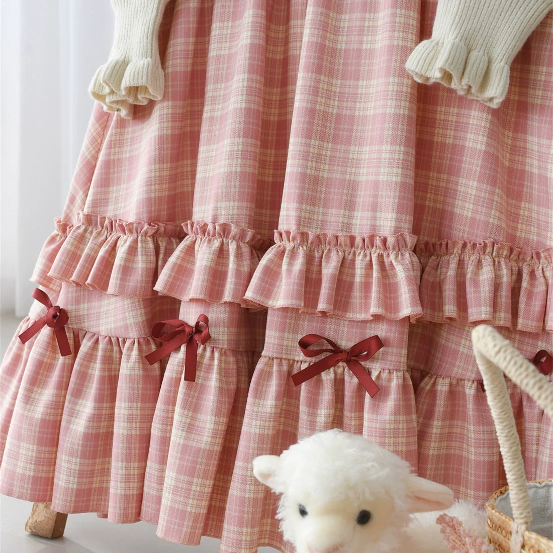 EESSILY~Green Fairy Tales~Classic Lolita Plaid JSK Plus Size Lolita Dress