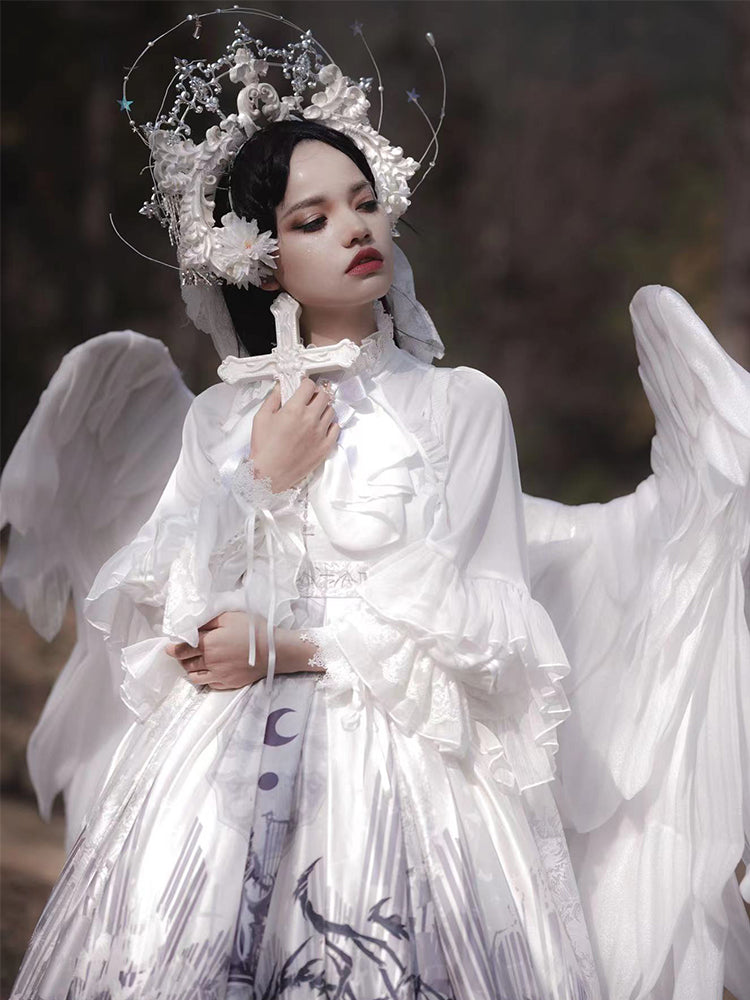 (Buyforme)ZJstory~Dragon Bone Cemetery~Gothic Lolita Shirt Long Sleeve Blouse
