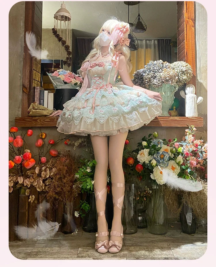 Sakurahime~Sweet Lolita JSK Princess Lolita Dress and Lovely Accessory
