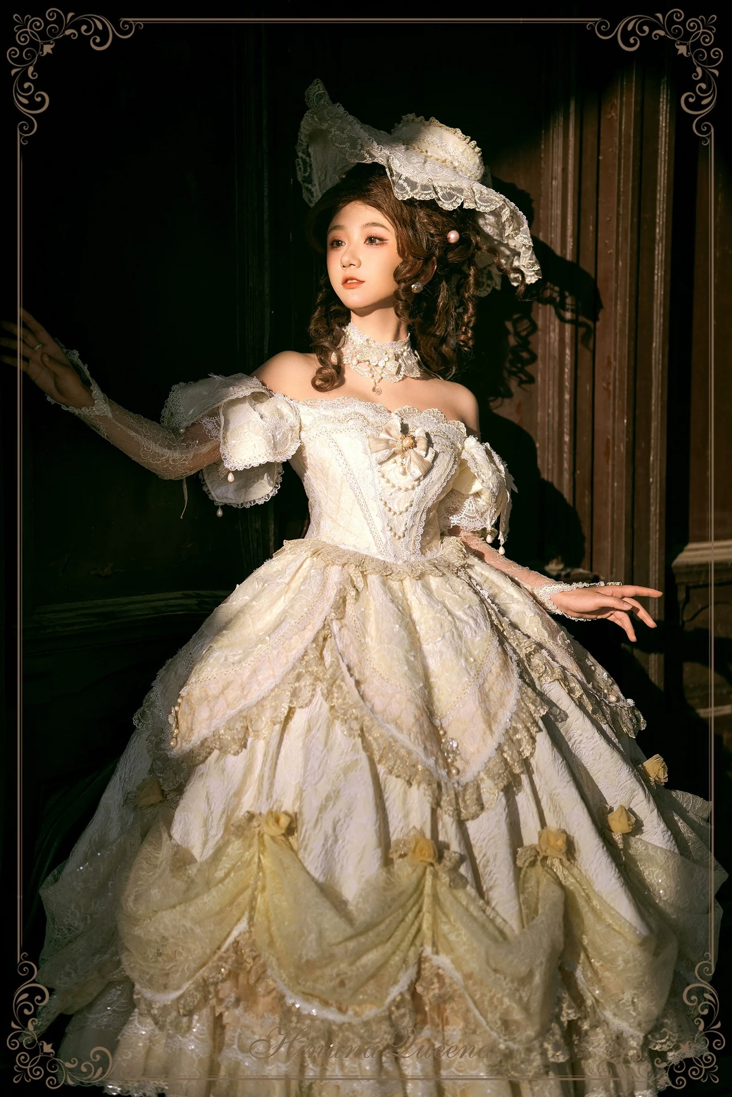 Hinana Queena~With Belle~Bridal Wedding Lolita OP Dress Available for Custom Size