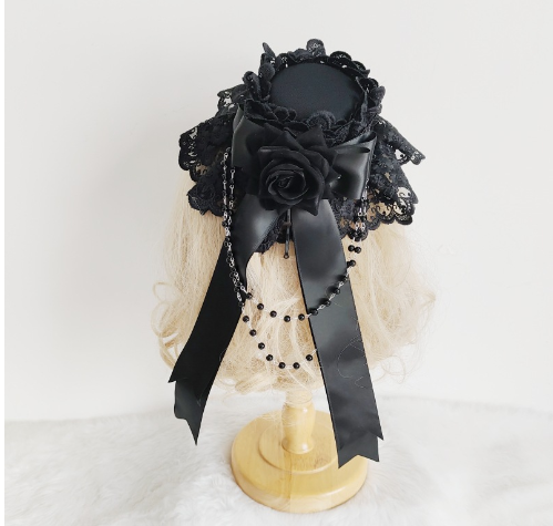Day Dream~Gothic Lolita Top Hat Lolita Tea Party Halloween Hair Accessory