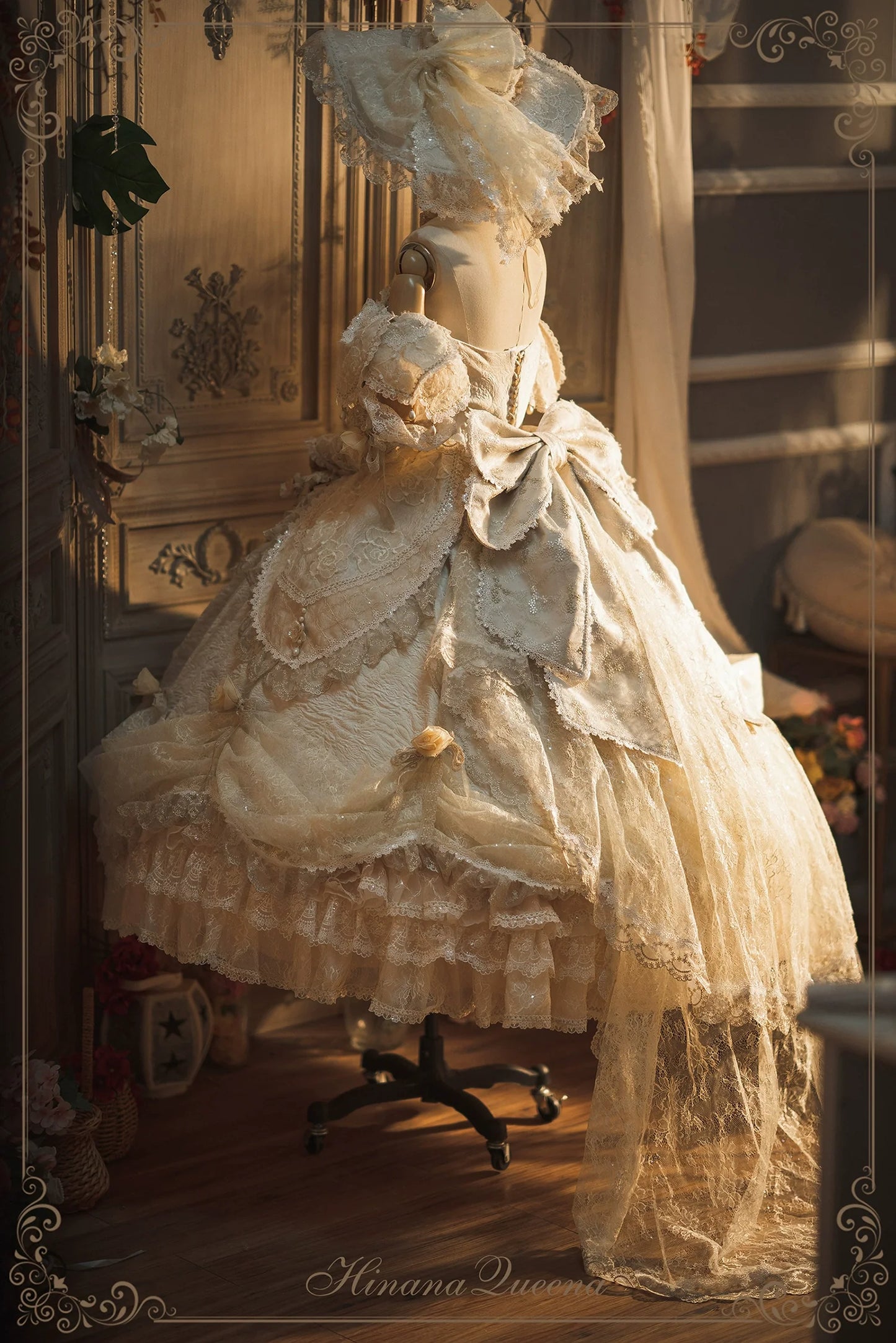 Hinana Queena~With Belle~Bridal Wedding Lolita OP Dress Available for Custom Size