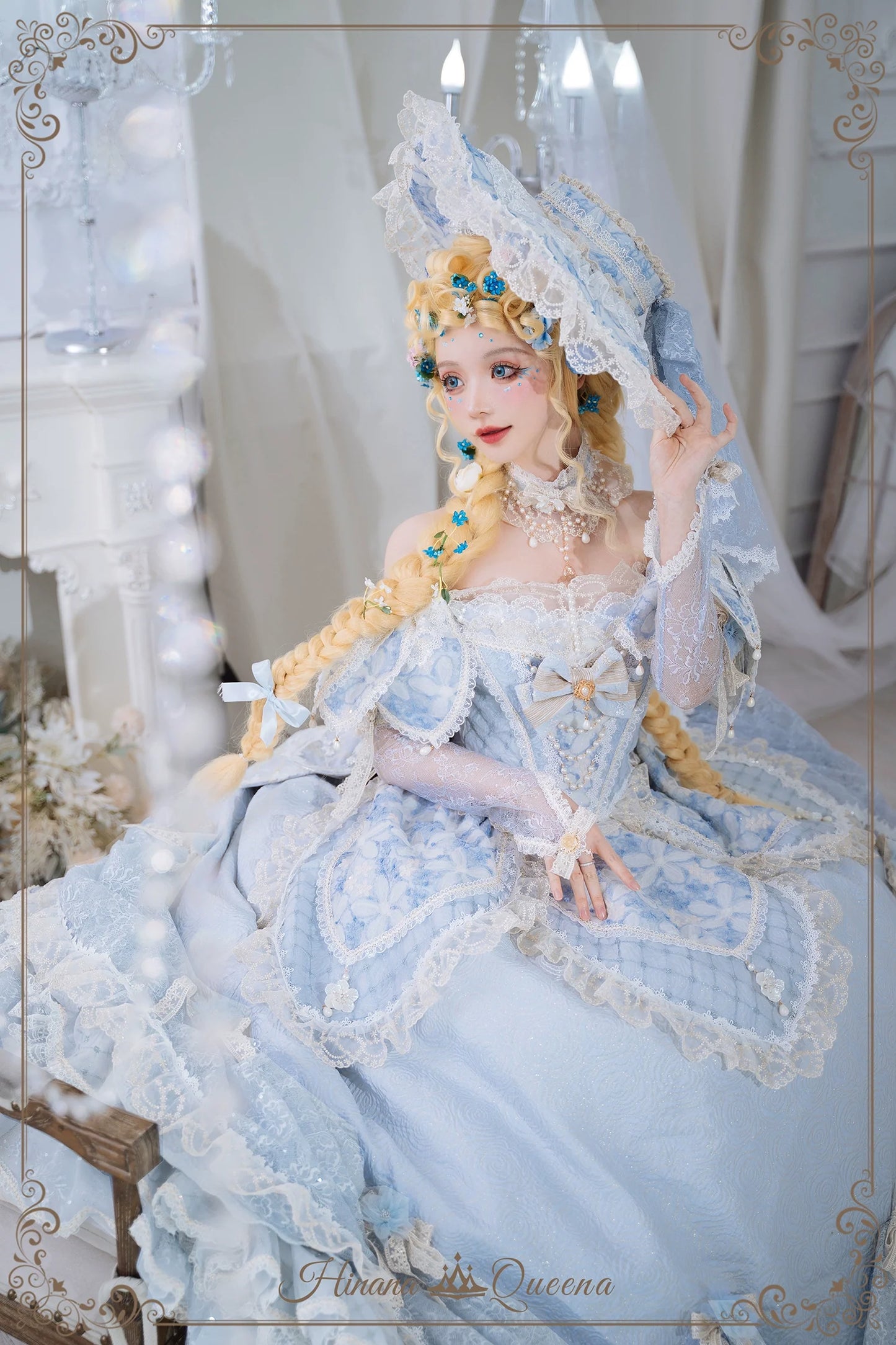 Hinana Queena~With Belle~Bridal Wedding Lolita OP Dress Available for Custom Size