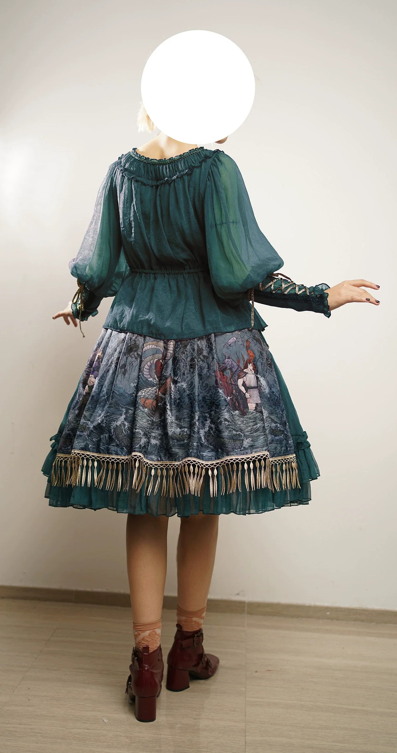 (BFM)FunCcino~Ragnarok~Nordic Style Loki Lolita JSK SK Dress