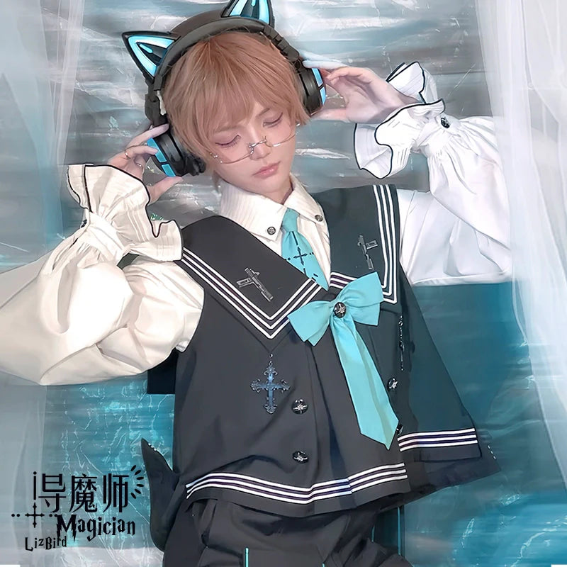 LizBird~Wizard's Guide~Ouji Lolita Suit Prince Lolita Shorts and Vest