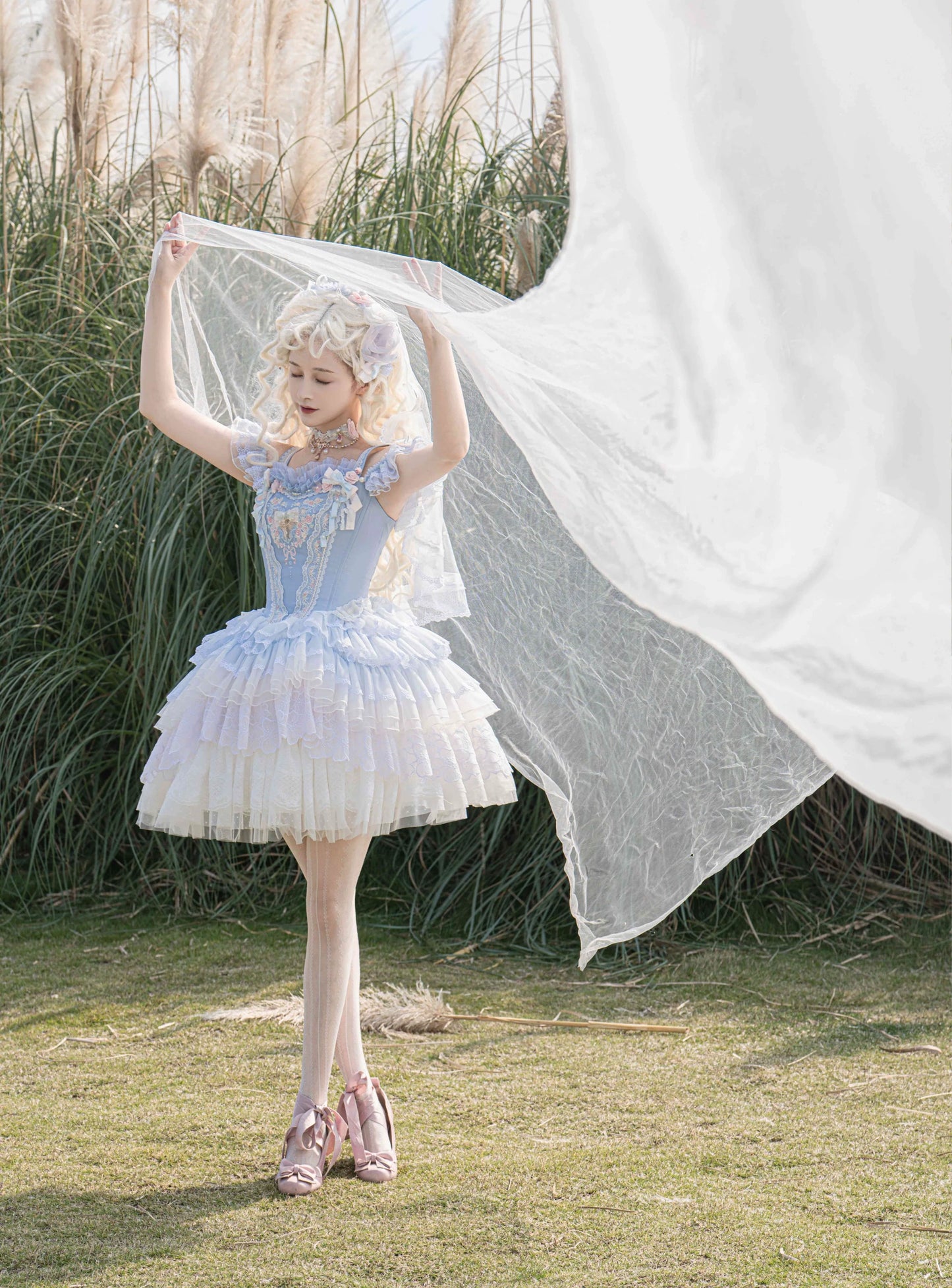 (BFM)Garden Cat~Dreamy Dance Gorgeous Lolita JSK and SK
